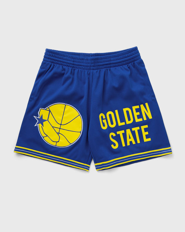 Mitchell & Ness NBA TEAM ORIGINS 7IN MESH SHORTS VINTAGE LOGO GOLDEN STATE WARRIORS blue