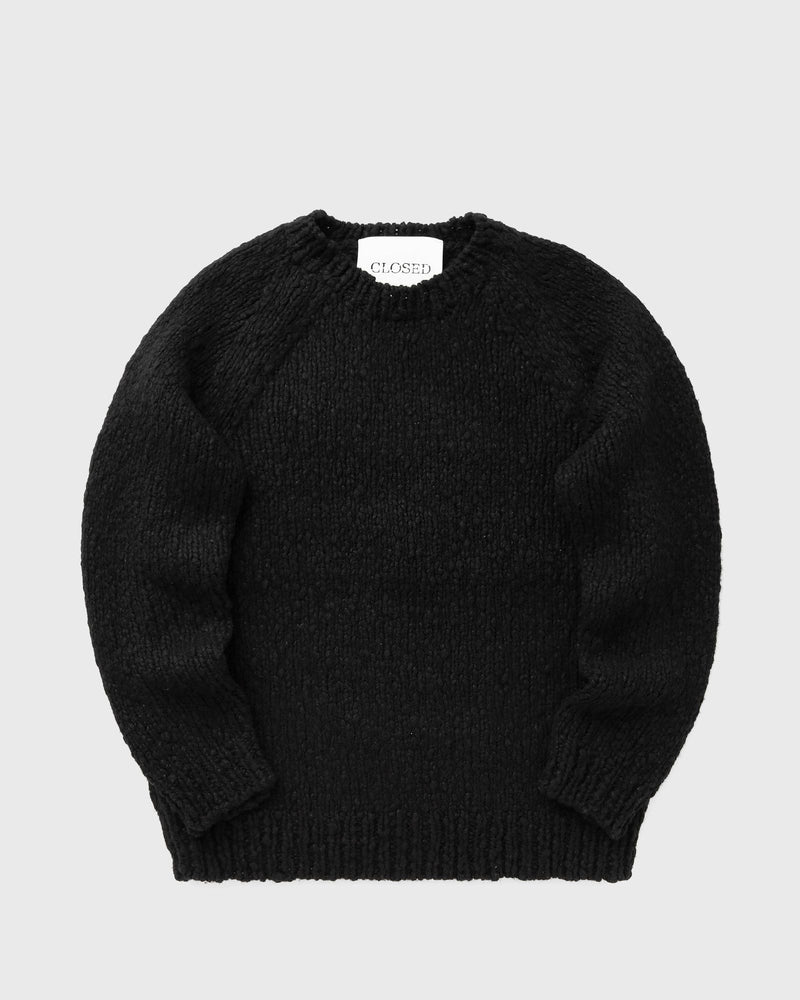 closed CREWNECK RAGLAN JUMPER black
