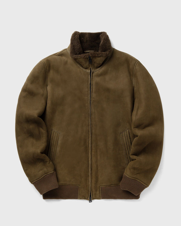 closed SHEARLING JACKET green