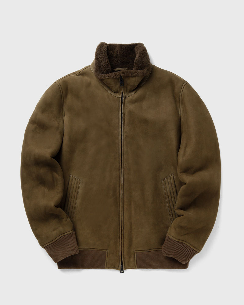 closed SHEARLING JACKET green