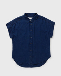 Closed Sleeveless Shirt blue