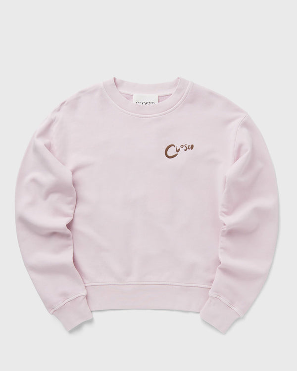 closed EMBROIDERED SWEATSHIRT pink