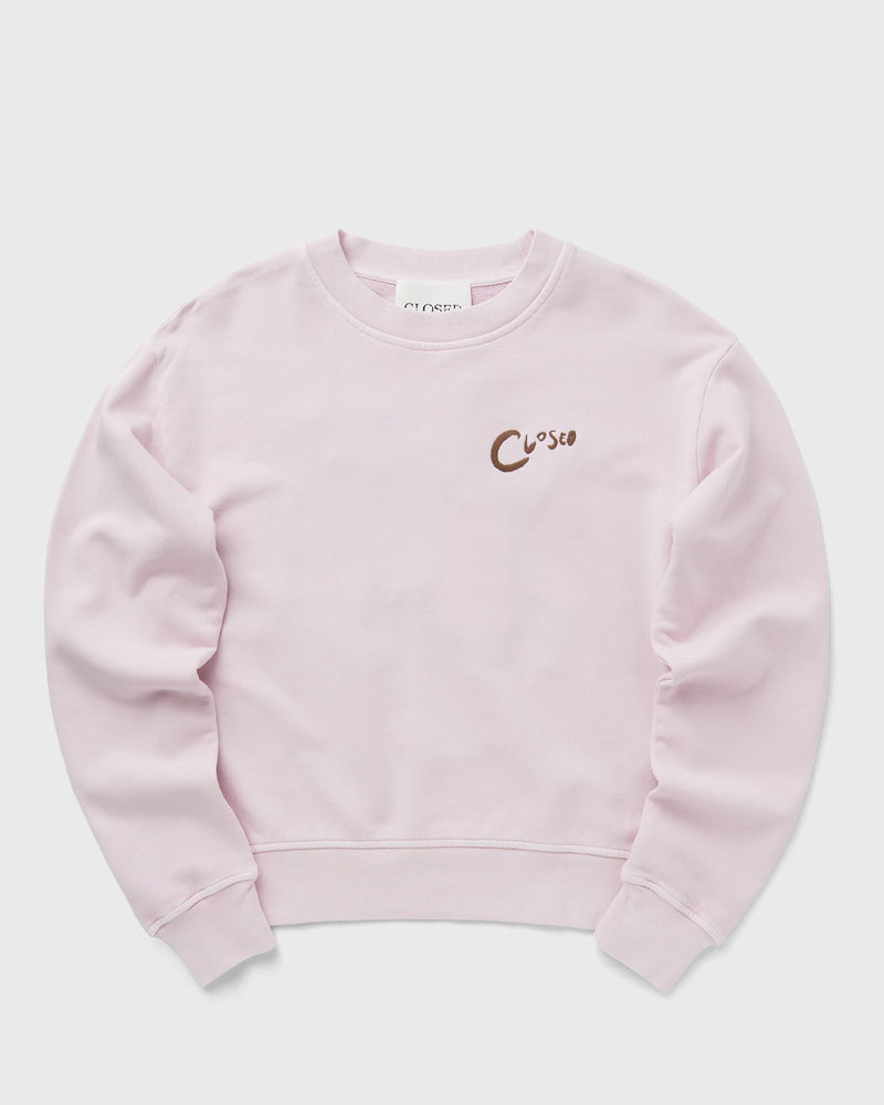 closed EMBROIDERED SWEATSHIRT pink