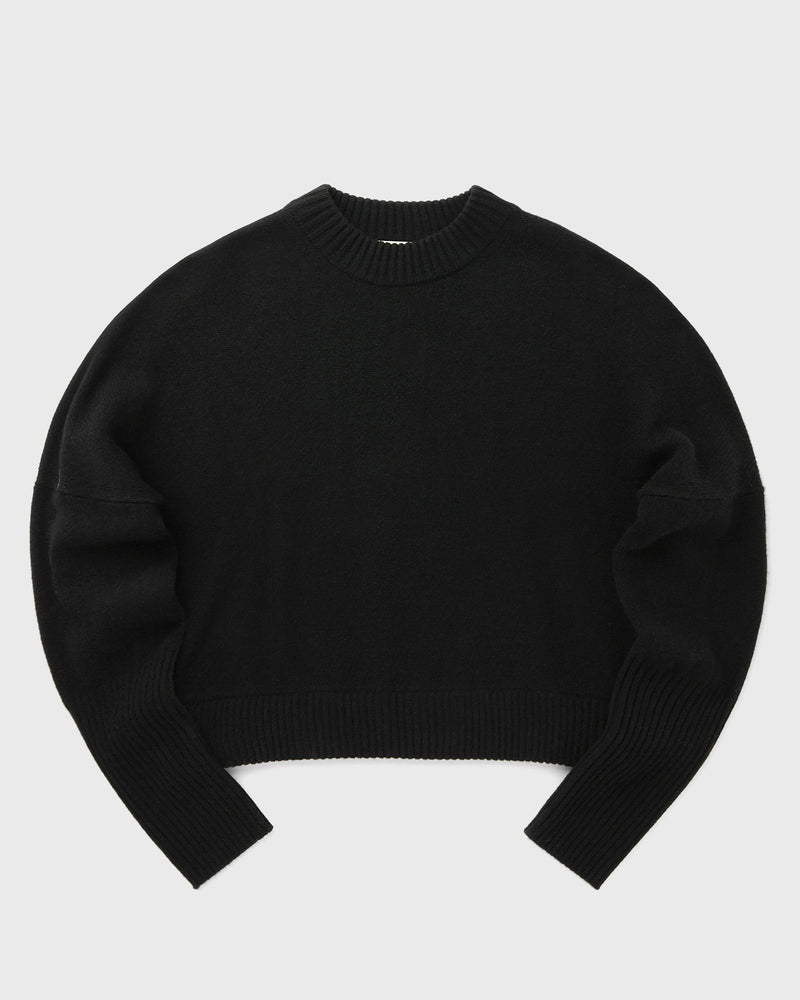 closed CREW NECK CROPPED black