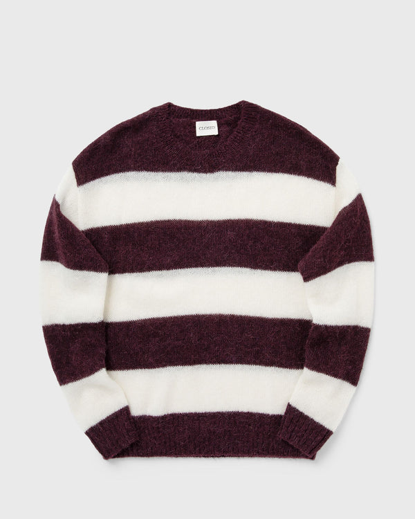 closed CREW NECK STRIPED red