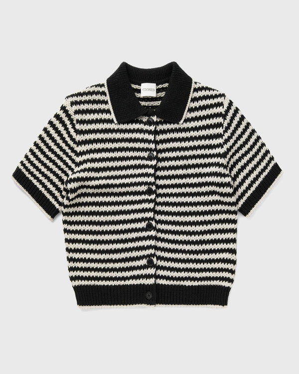 closed CARDIGAN SHORT SLEEVE black