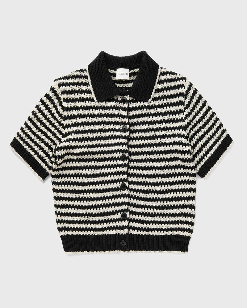 closed CARDIGAN SHORT SLEEVE black