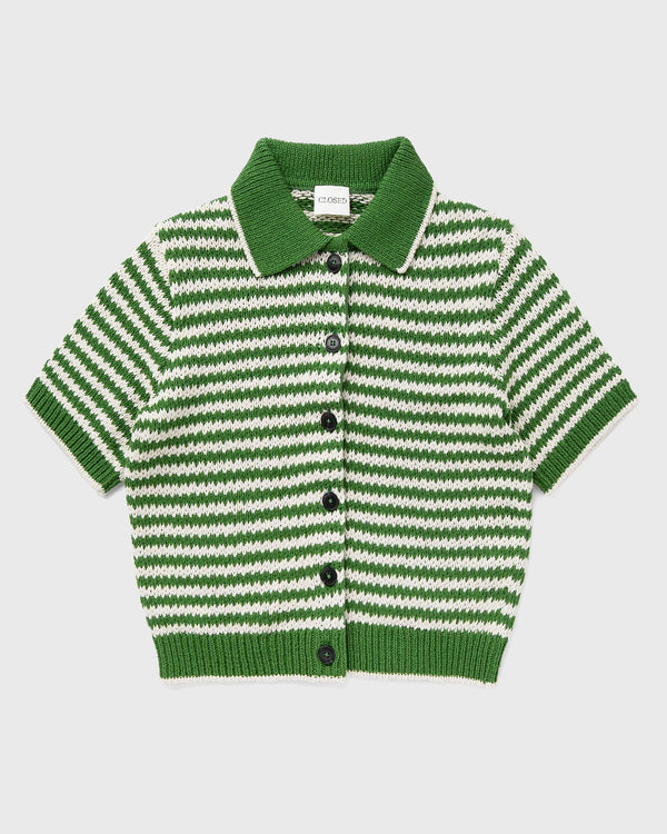 closed CARDIGAN SHORT SLEEVE green