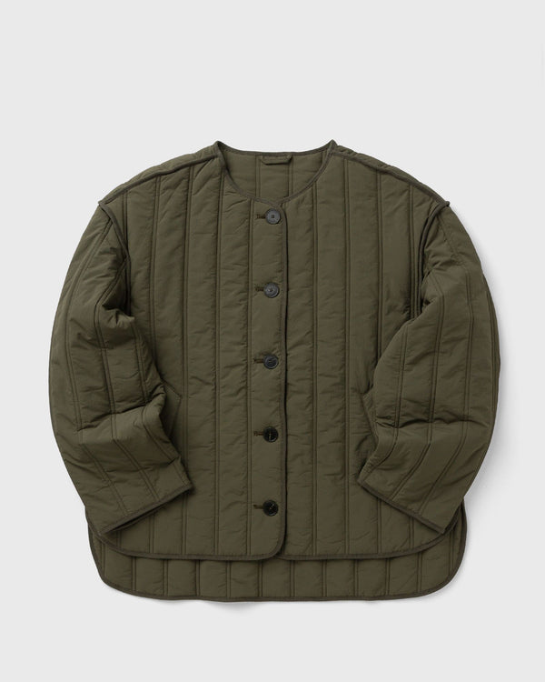 closed QUILTED JACKET green