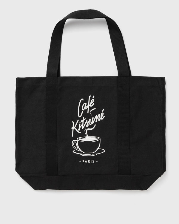 Maison Kitsune CAF KITSUN COFFEE CUP TOTE black