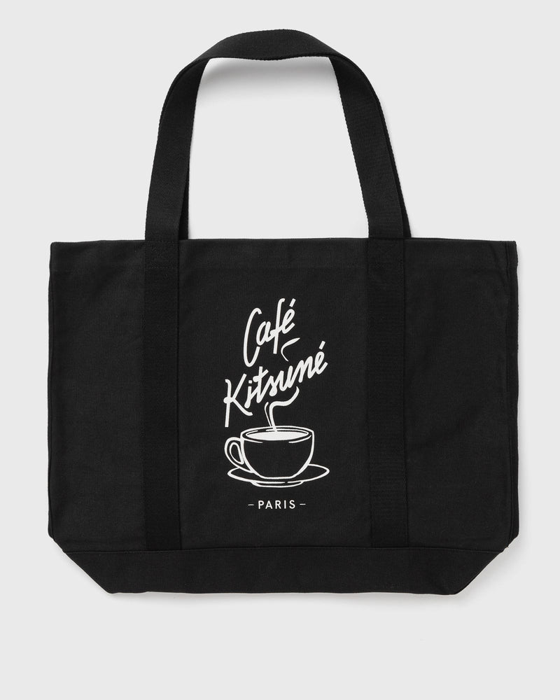 Maison Kitsune CAF KITSUN COFFEE CUP TOTE black