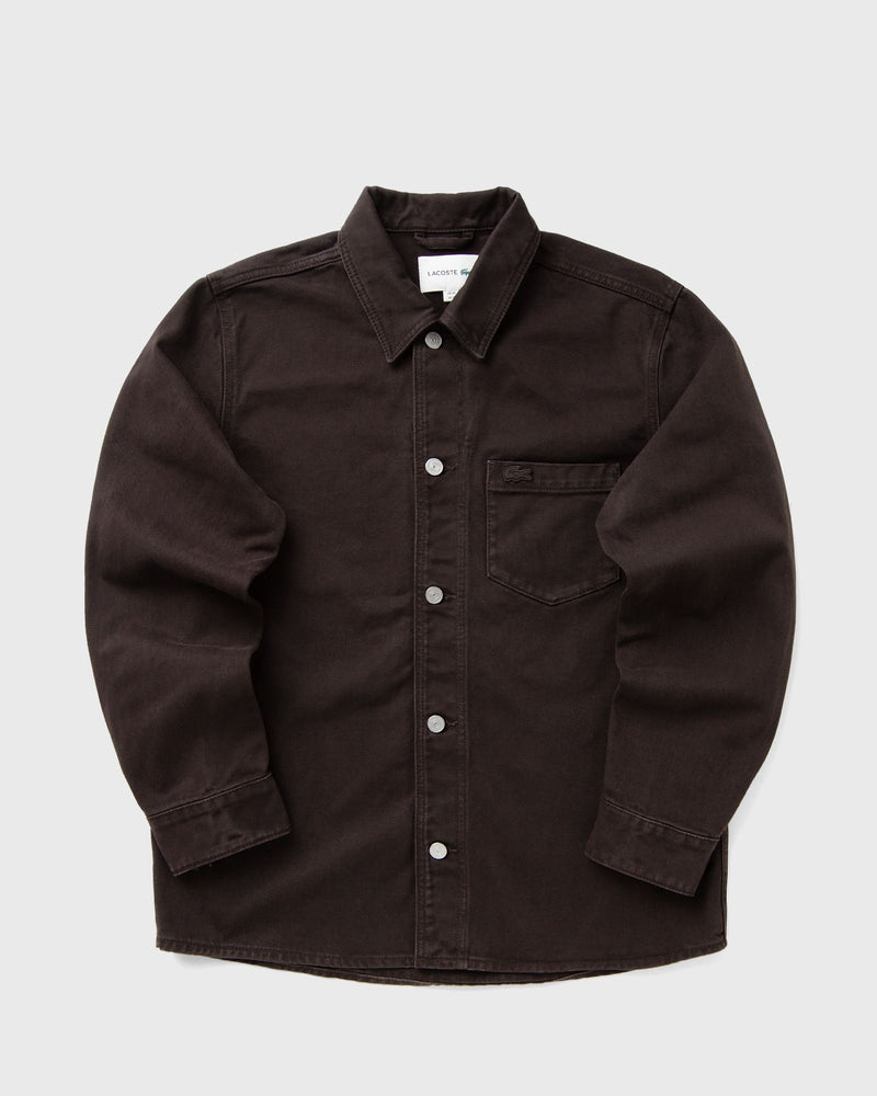 Lacoste Oversized Denim Overshirt Brown