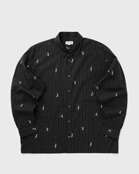 Lacoste Relaxed Fit Embroidered Cotton Shirt Black