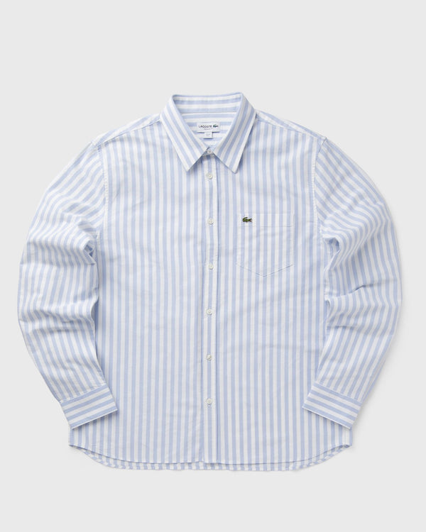 Lacoste Regular fit striped Oxford cotton shirt blue|white