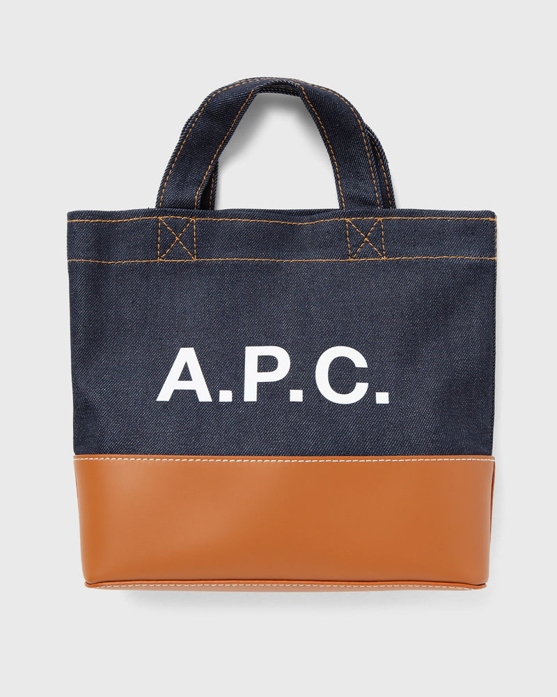 A.P.C. AXEL MINI TOTE blue|brown