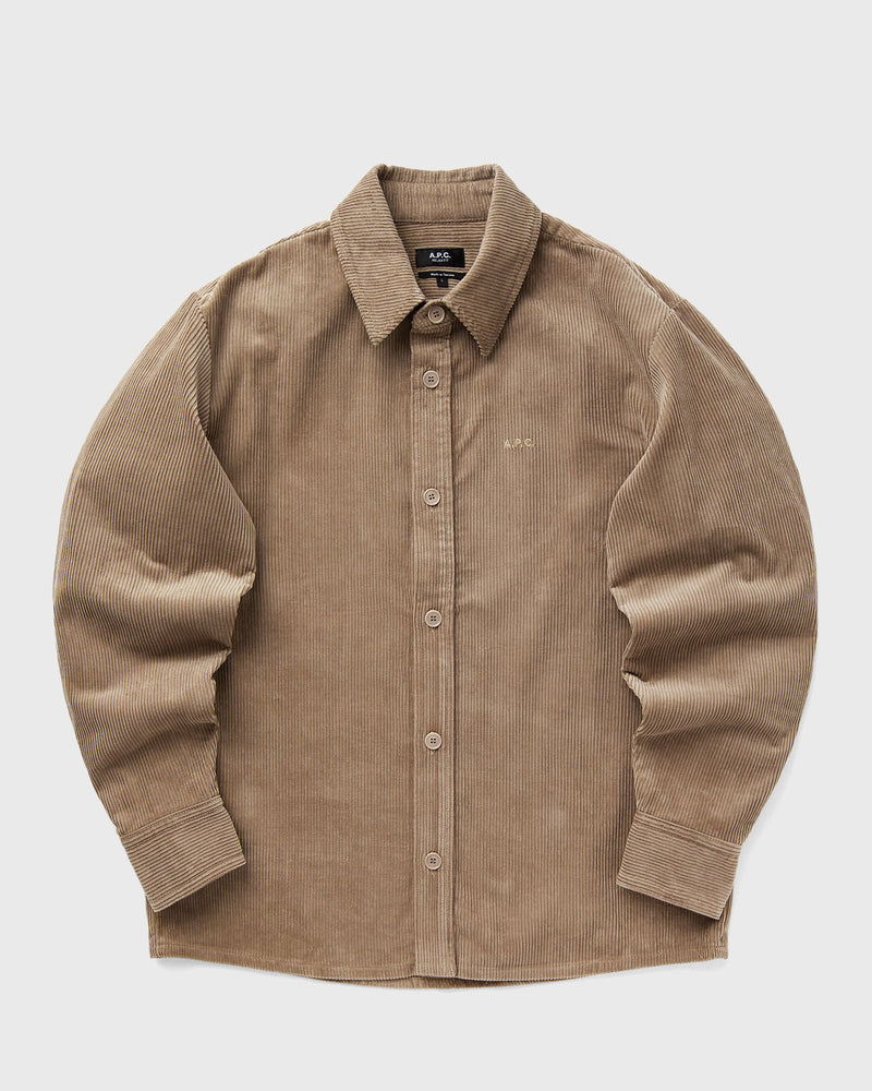 A.P.C. BOBBY LOGO OVERSHIRT beige