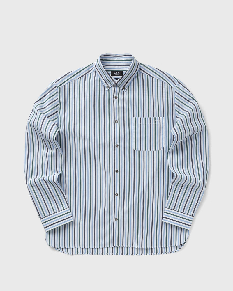 A.P.C. MATEO LOGO SHIRT blue