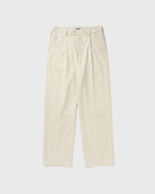 Les Deux Yale Pleated Pinstripe Suit Pants beige