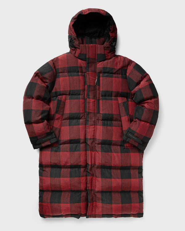 WOOLRICH BLACK LABEL - BUFFALO CHECK LONG PARKA red