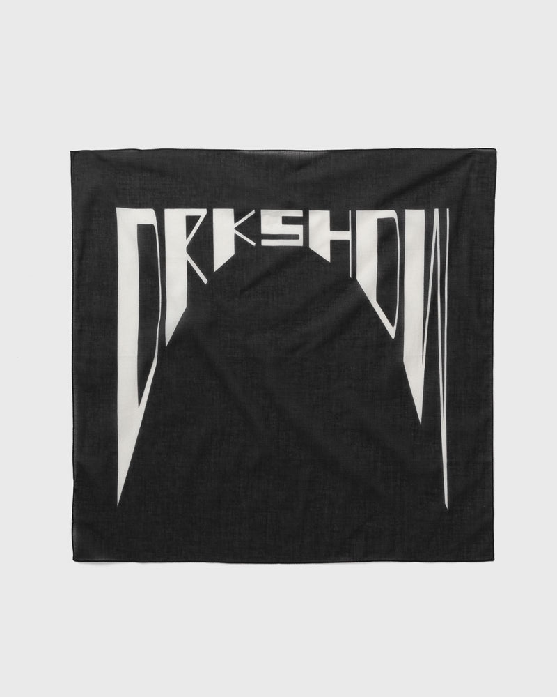 Rick Owens WOVEN PASHMINA SCARF - COTTON OPERA BANDANA  53x53 black