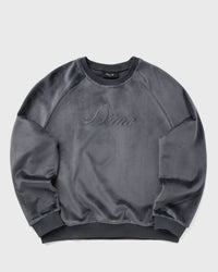 Dime MTL Cursive Velvet Crewneck grey