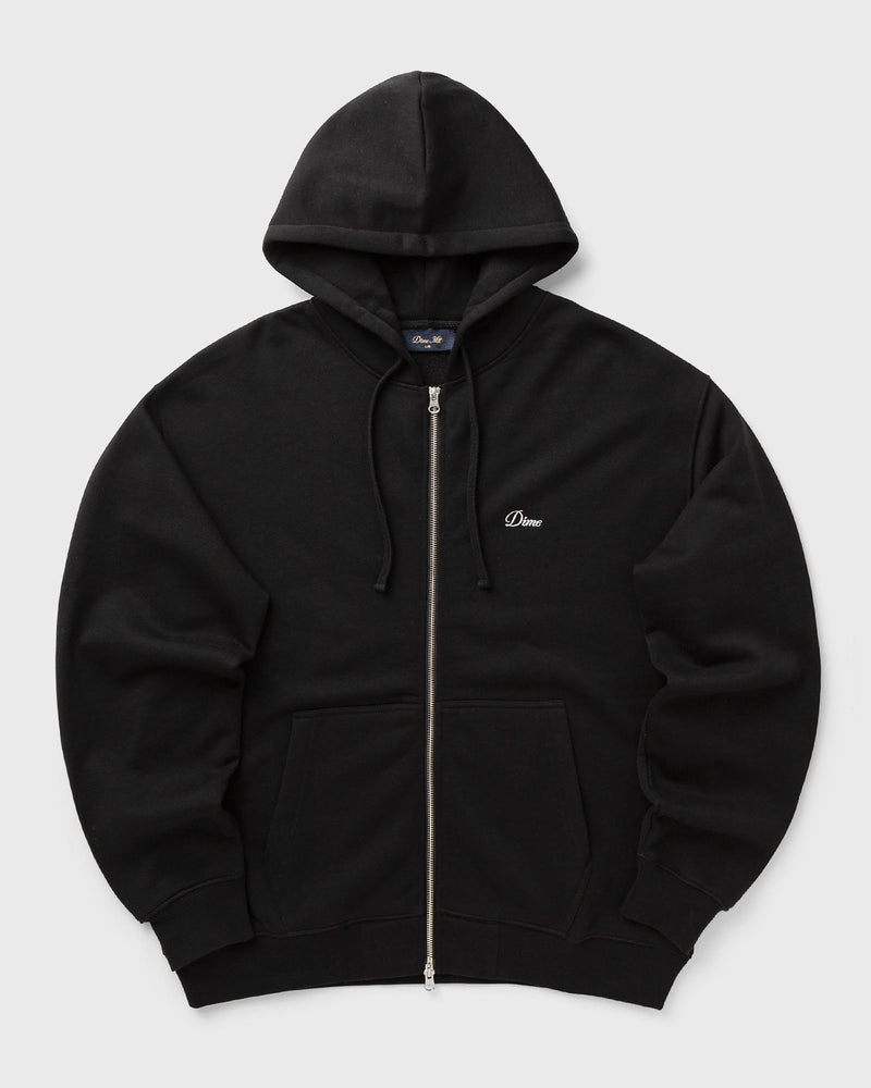 Dime MTL Cursive Small Logo Zip Hoodie black