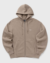 Dime Mtl Cursive Small Logo Zip Hoodie Brown