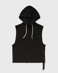 Rick Owens Knit Sweat Top - Hooded Tunic Black