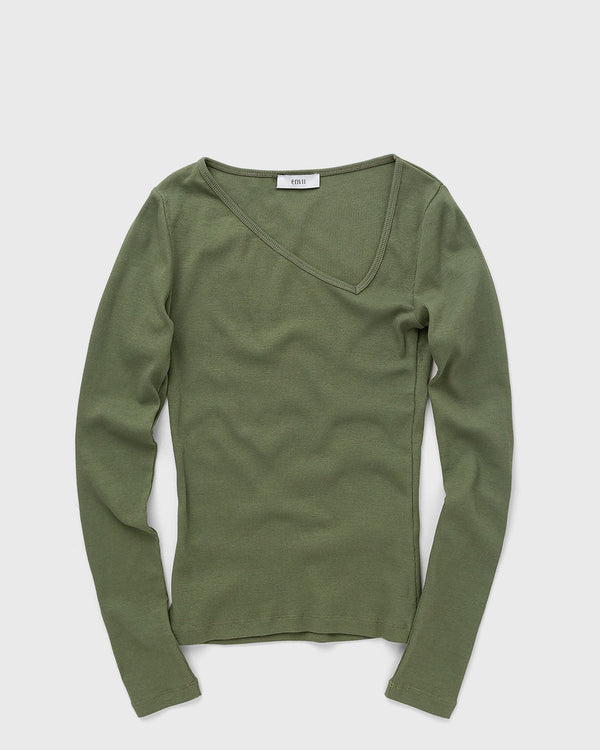 Envii ENALLY LS SIDE V-N TEE 5314 green