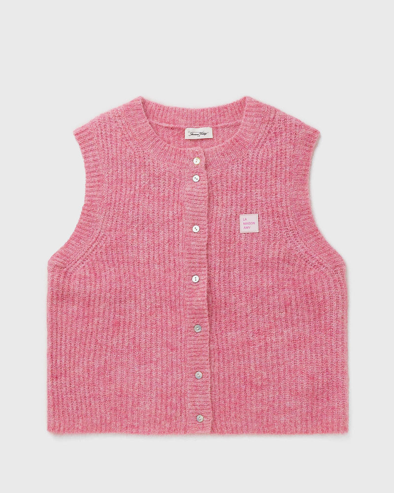 American vintage KNIT VEST pink