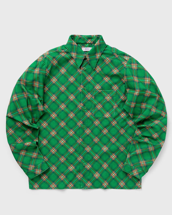 ERL PLAID CORDUROY SHIRT WOVEN green