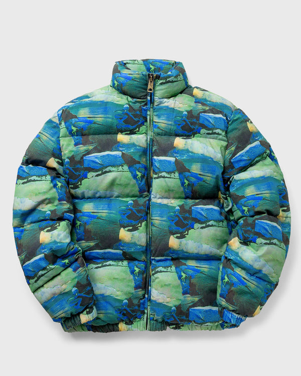 ERL PRINTED QUILTED PUFFER WOVEN blue|green