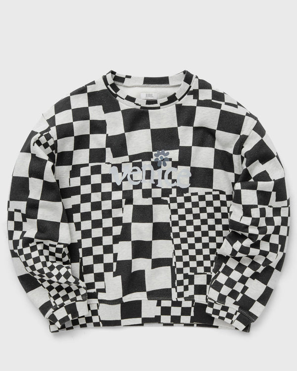 ERL VENICE CHECKER CREWNECK KNIT black|white