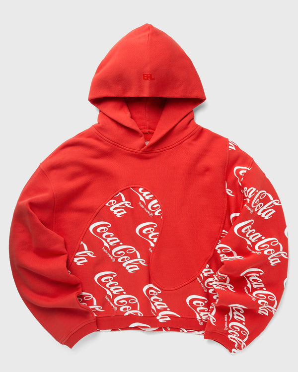 ERL COCA COLA SWIRL HOODIE KNIT red