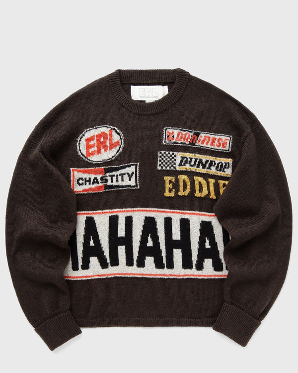 ERL HAHAHAH WOOL MOHAIR SWEATER KNIT brown