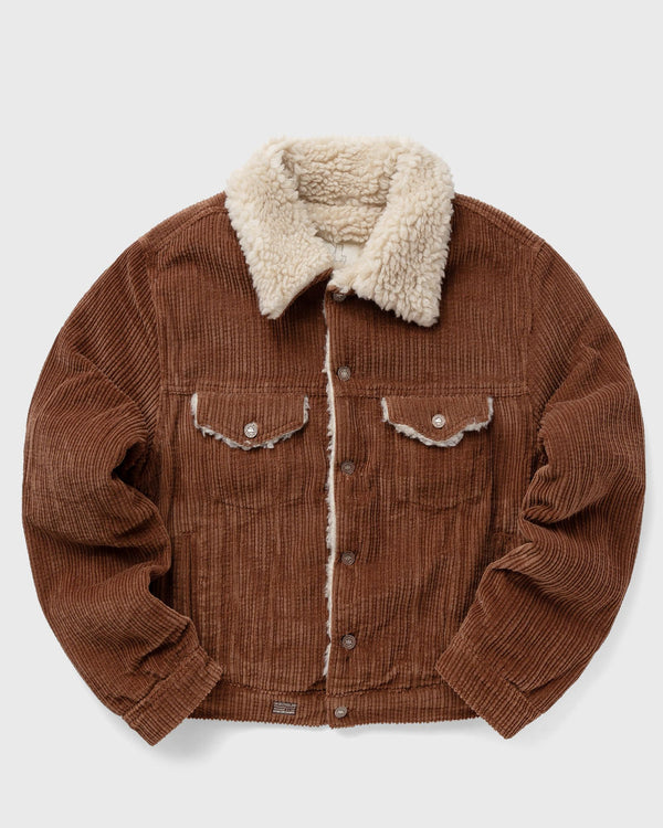 ERL SHERPA CORDUROY TRUCKER JACKET WOVEN brown