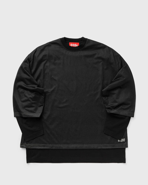 032c GAME LAYERED MESH LONGSLEEVE black