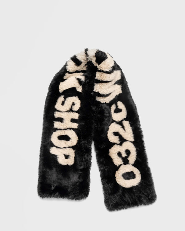 032c ANTI-GAUGUIN FAUX FUR SCARF black