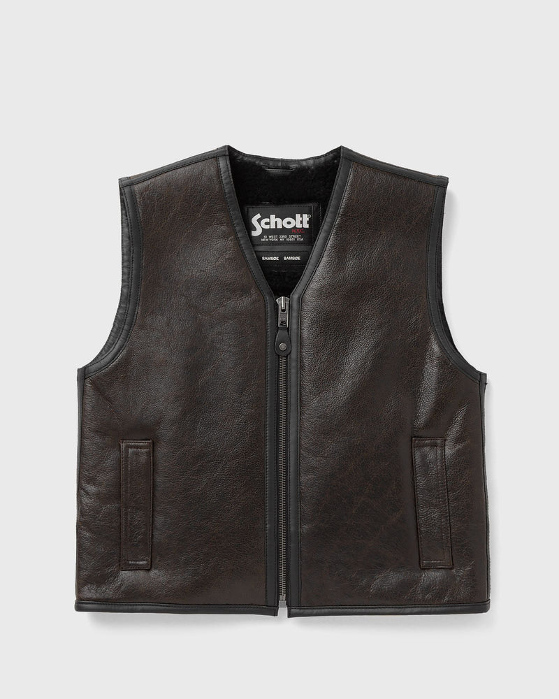 Samse & Samse X Schott SAFREYA VEST brown