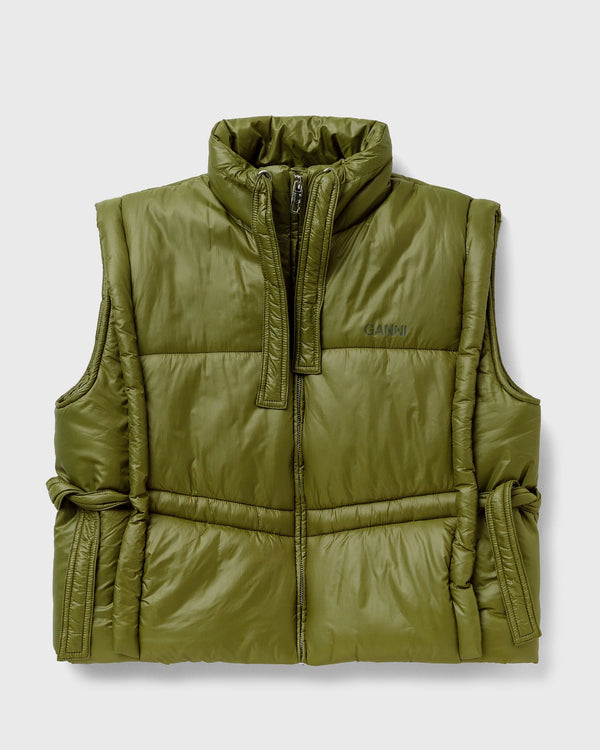 Ganni WMNS Shiny Quilt Vest green