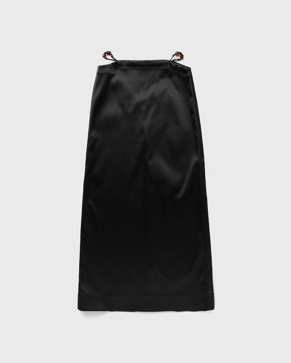 Ganni Double Satin Maxi Skirt black