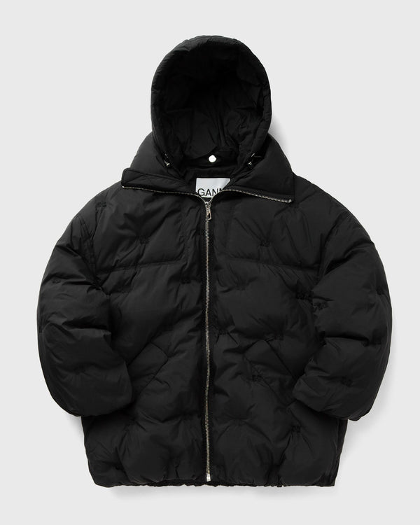 Ganni Nylon Tech Puffer Midi Jacket black