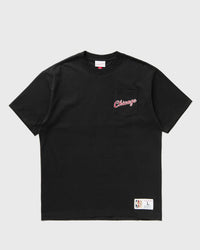 Mitchell & Ness Nba Double Hit Ss Pocket Tee Vintage Logo Chicago Bulls Black