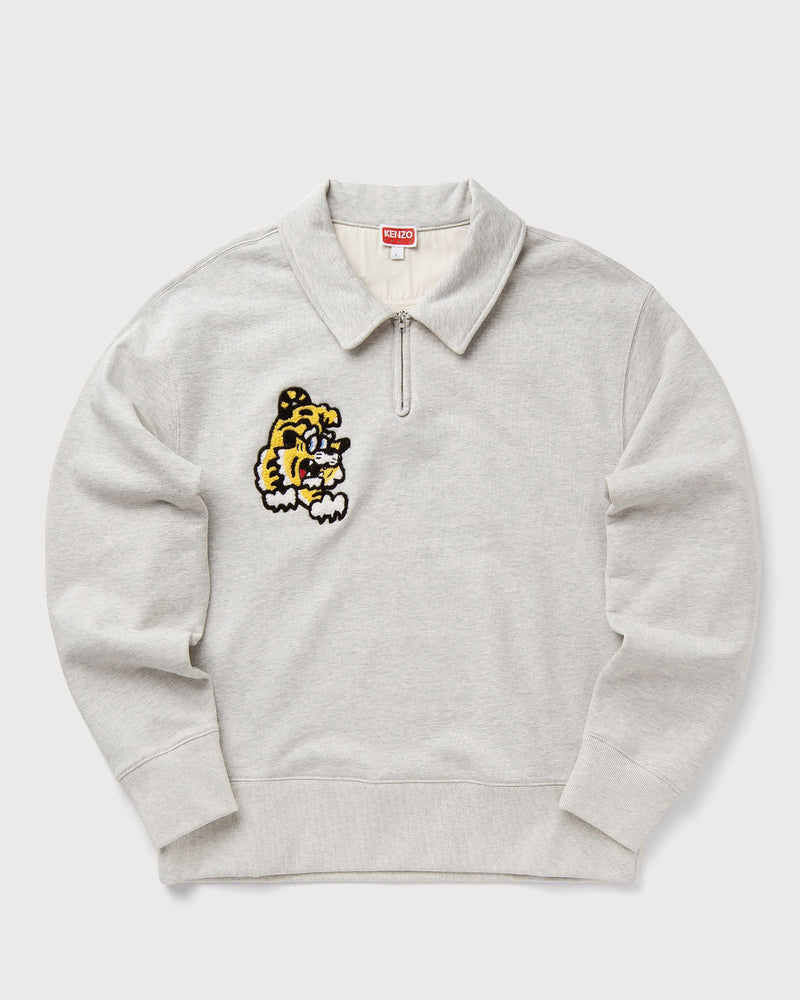 Kenzo GOTS VERDY COLLECTION EMBROIDERED HALF ZIP SWEATSHIRT beige