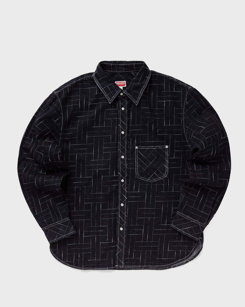 Kenzo KENZO WEAVE CASUAL SHIRT blue