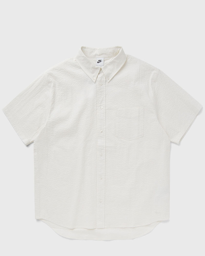Nike Life Short-Sleeve Seersucker Button-Down Shirt grey