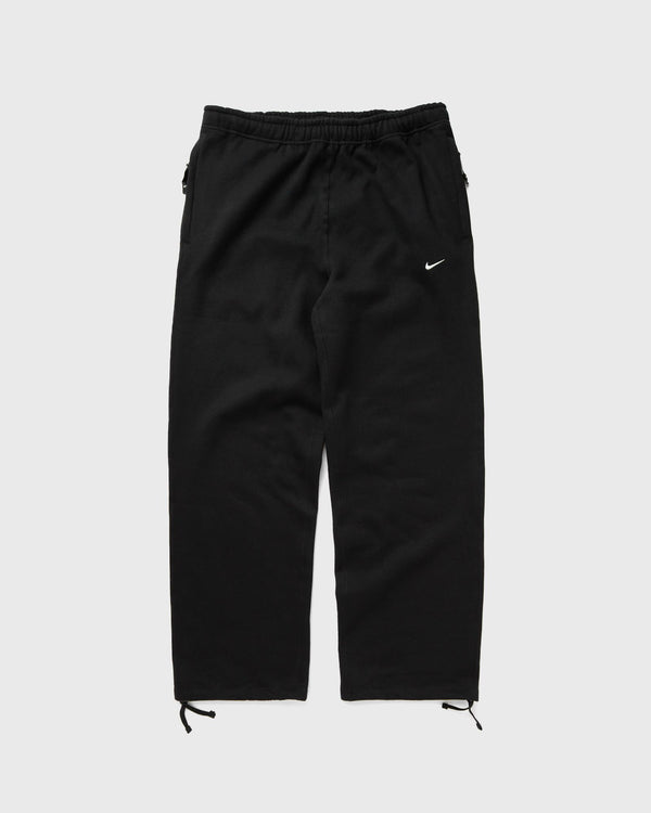 Nike Solo Swoosh Open-Hem Brushed-Back Fleece Pants black