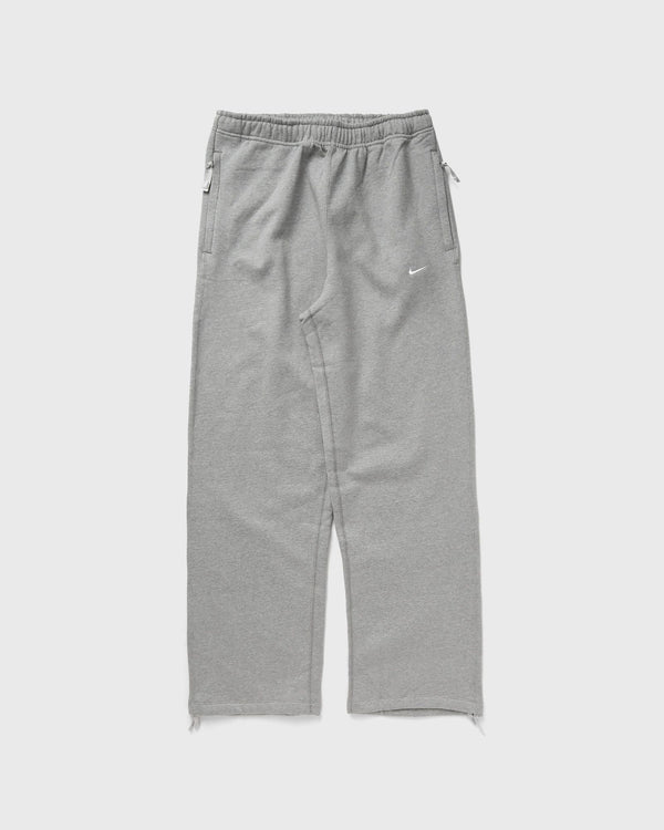 Nike Solo Swoosh Open-Hem Brushed-Back Fleece Pants grey