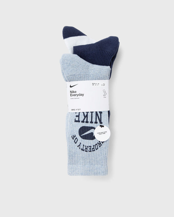 Nike Everyday Cushioned Crew Socks (3 Pairs) blue