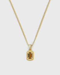 Serge Denimes Gold Tigers Eye Blush Necklace